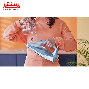این تصویر یک اتو بخار فیلیپس مدل DST7011/20 را نشان می‌دهد که به رنگ آبی است. این اتو دارای کفی SteamGlide Plus است و توان آن 2600 وات می‌باشد.
